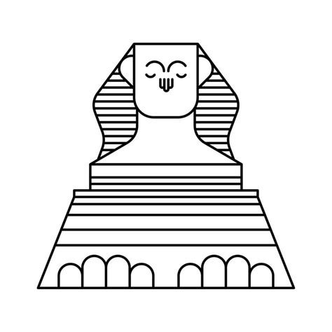 Great Sphinx Of Giza Famous Landmark 11454236 Vector Art At Vecteezy