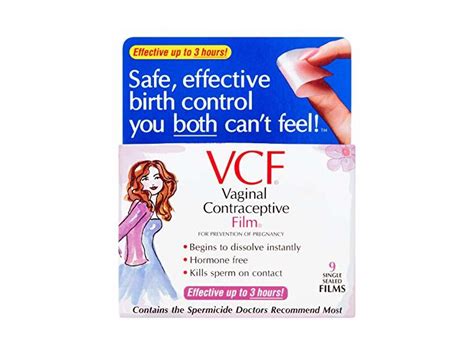 VCF Vaginal Contraceptive Film, Single Sealed Films, 9 ct. Ingredients ...