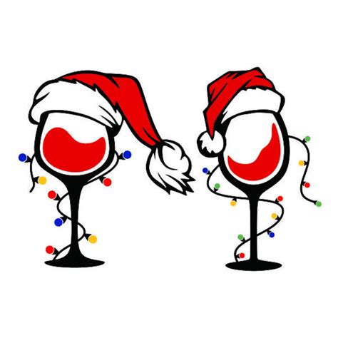 Vino Babbo Natale Cuttable Design Svg Png Dxf Eps Disegni Etsy Italia