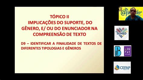 Aula D Identificar A Finalidade De Textos De Diferentes G Neros