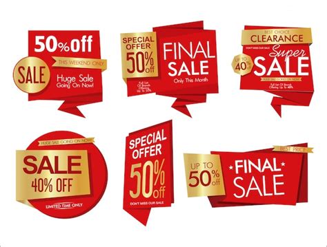 Premium Vector Modern Sale Banners And Labels Collection