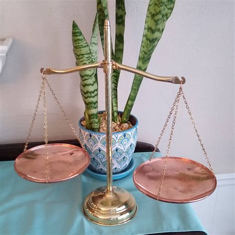 Vintage Scale Scale of Justice Copper Scale Apothecary Scale Mid