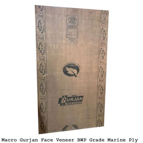 Macro Gurjan Face Veneer Bwp Grade Marine Plywood Thickness Inch