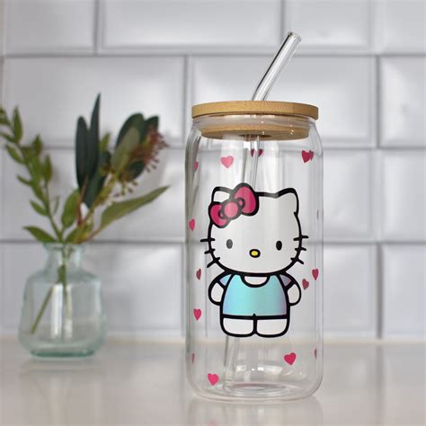 Hello Kitty Glass Cup Hello Kitty Reusable Cup Hello Kitty Glass Can Hello Kitty Libbey Glass