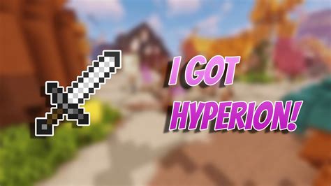 I Got Hyperion Hypixel Skyblock Youtube