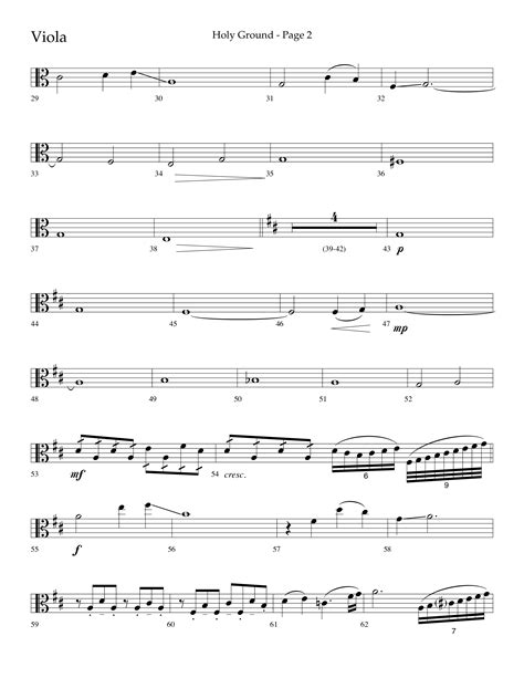 Holy Ground Choral Anthem SATB Viola Sheet Music PDF Lifeway Choral