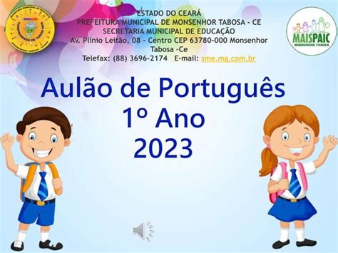 Aul O De Portugu S Spaece Prepara O Alunos Ppt