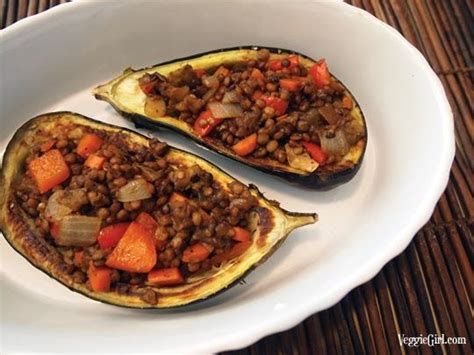 Веганский Нежданчик: Баклажаны, начиненные чечевицей | Vegan recipes ...