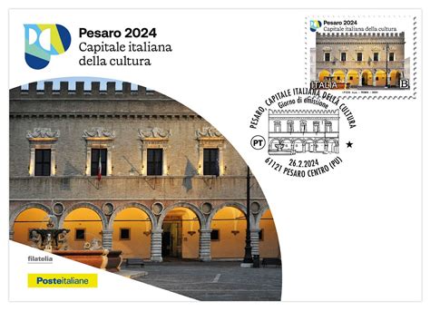 Cartolina Filatelica Italia Nuova Pesaro Capitale Della Cultura