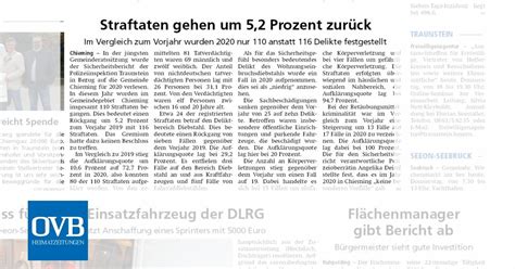 Straftaten gehen um 5 2 Prozent zurück OVB Heimatzeitungen