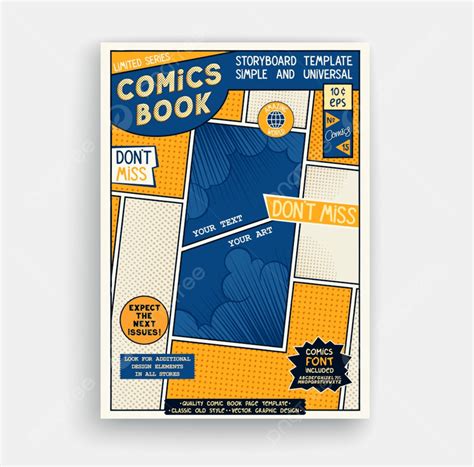 Comic Book Page Template Poster Template Download on Pngtree