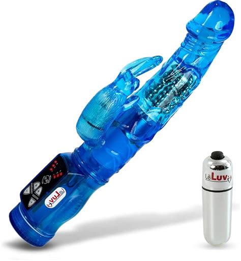 Amazon LeLuv Rabbit Vibrator Slim Bunny Blue Bundle With Mini