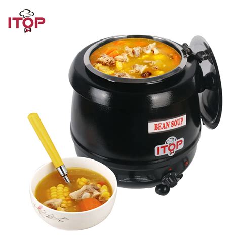 ITOP Commercial 5 7L 10L Electric Soup Kettle Soup Pots With Lids For