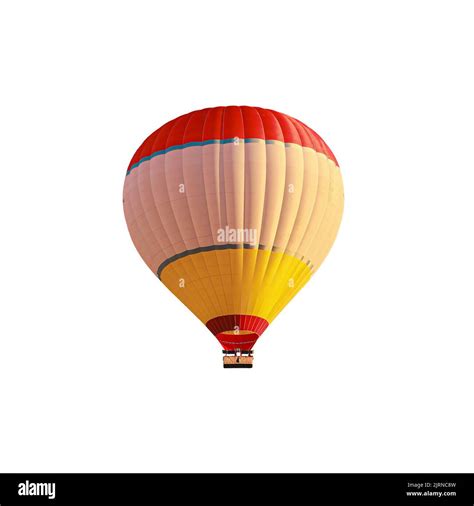 Colorful Hot Air Balloon Isolated On White Nobody Stock Photo Alamy