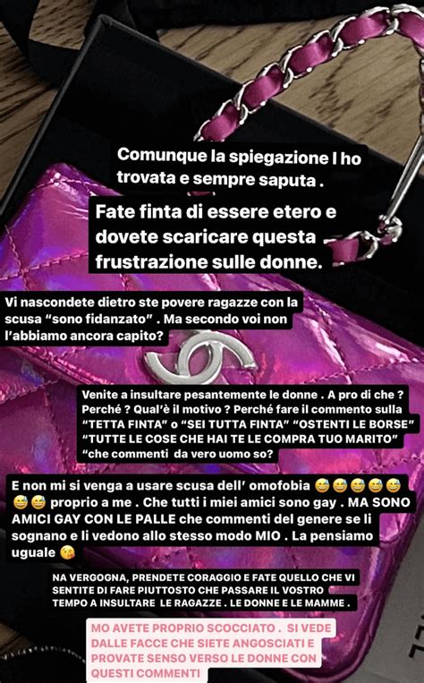 Chiara Nasti Un Uomo Sano Non Guarda Le Mie Borse Siete Finti Etero I Miei Amici Gay Hanno