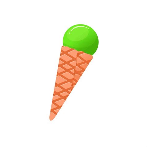 Ilustración vector helado matcha estilo colorido Vector Gratis