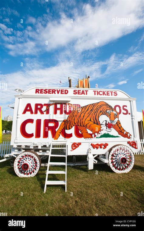 Vintage Antique Old Circus Wagon At The Annual Great Circus Parade