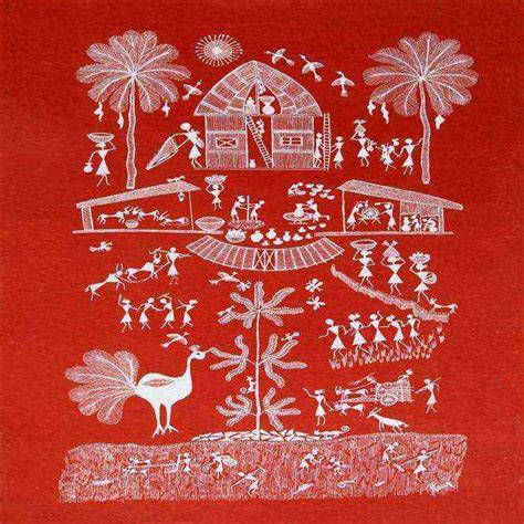 Ancient Warli Arts On Handmade Paper By Harpreet Kaur Punn Online Mojarto