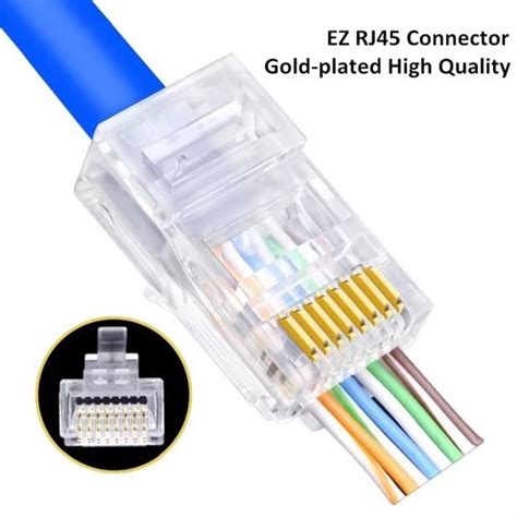 Rj 45 Cat 6 Pass Through Ez Style Connector Progressive Electronics And Traders