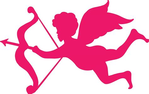 Cupid Silhouette Vector Illustration 36886930 Vector Art At Vecteezy