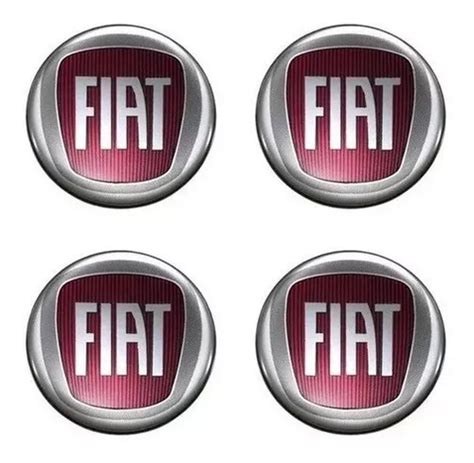 4 Emblema Adesivo Calota Fiat Argo Resinado Vermelho 48mm MercadoLivre