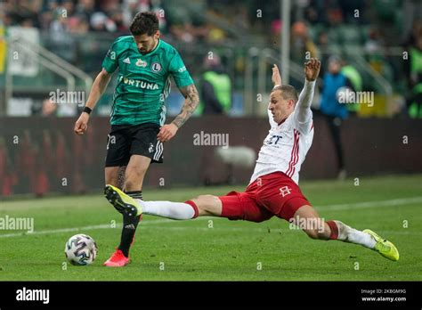 Pawel Wszolek Legia Tadej Vidmajer Lks During Pko Bp Ekstraklasa