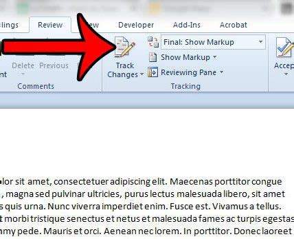 How To Turn Off Track Changes In Word 2010 Solvetech