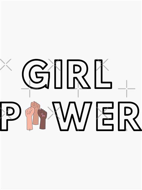 Girl Power Sticker For Sale By Pr0ud Feminist Redbubble