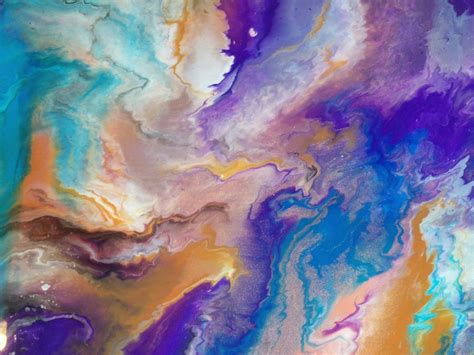 Fluid Abstract Painting On Canvas Original Art By Christine Purdy