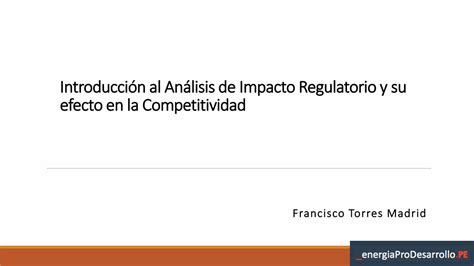 PDF Introducción al Análisis de Impacto Regulatorio y su derecho