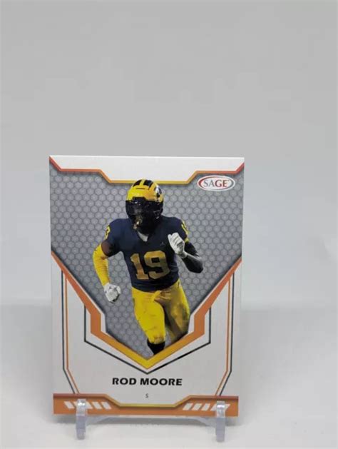 2024 Sage🔥rod Moore🔥mint 🔥silver🔥michigan🔥rookie Rc🔥📈 2 83 Picclick Au