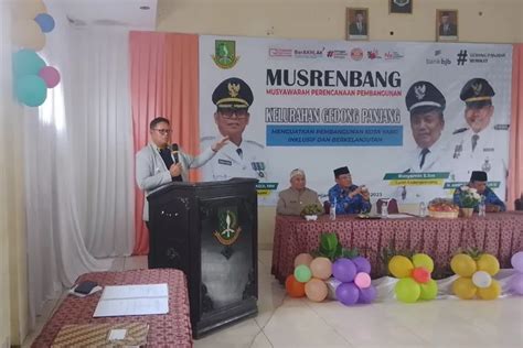 Pj Wali Kota Sukabumi Musrenbang Sebagai Wadah Aspirasi Masyarakat