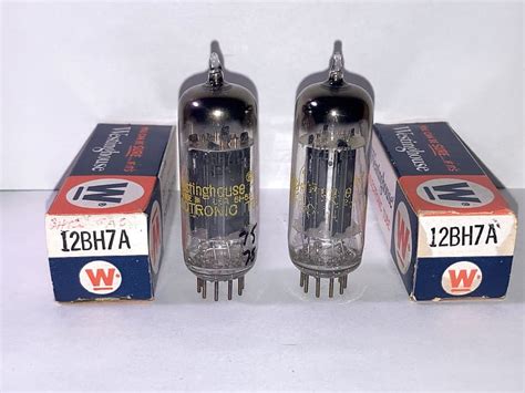 Late S Westinghouse Bh A Black Plate Tubes Pair Reverb