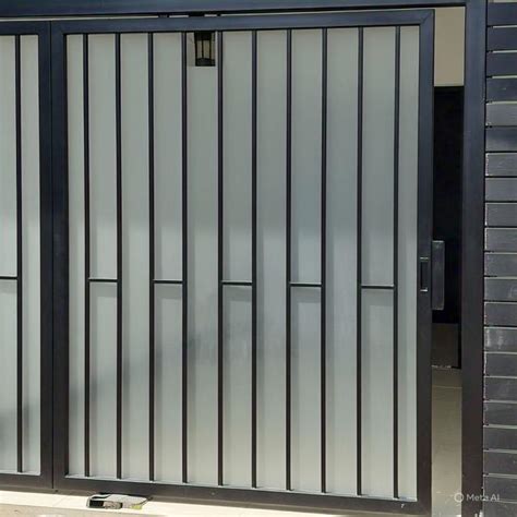 model pintu pagar dorong minimalis modern populer   elegan