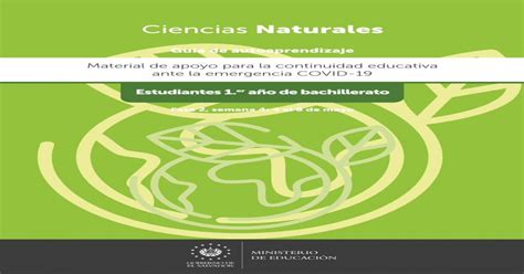 Guía De Autoaprendizaje De Ciencias Salud Y Medio Ambiente