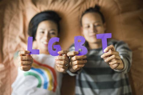 LGBT Lesbian Couple Moments Happiness Concept Stock Photo Image Of Homosexual Female 92305226