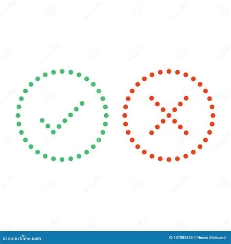 Dots check mark icons. stock vector. Illustration of green - 107083840