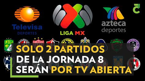 Solo Dos Partidos De La Jornada 8 De La Liga Mx Serán Por Tv Abierta