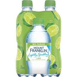 Mount Franklin Lightly Sparkling Water Lime Multipack Bottles Ml X