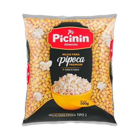 Milho Para Pipoca Picinin Premium 500g Supermercados Pague Menos