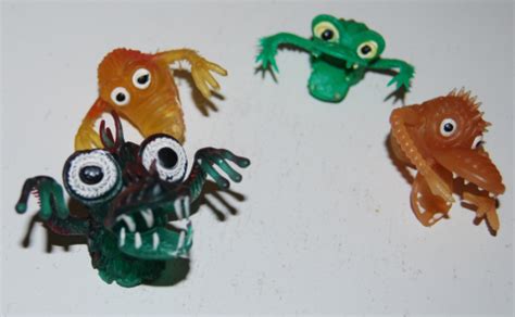 finger puppet monsters - lost & found vintage toys