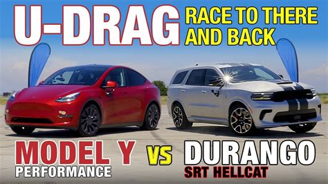 The Dodge Durango SRT Hellcat Vs Tesla Model Y Performance A