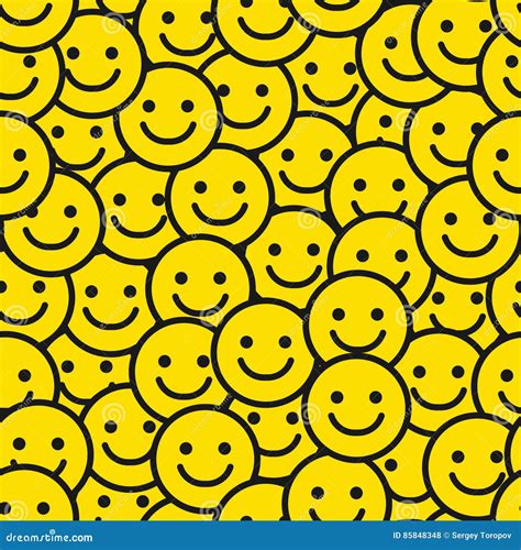 Smile Face Seamless Pattern Stock Vector Illustration Of Character