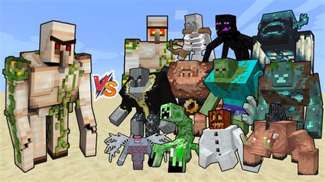 Op Mutant Iron Golem Vs All Mutant Creatures In Minecraft Op Iron