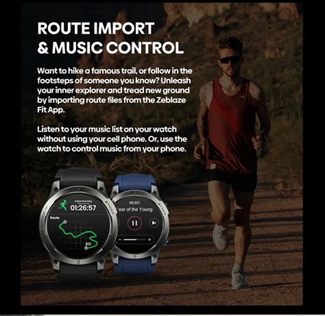 New Zeblaze Stratos Pro Gps Smart Watch Built In Gps Route