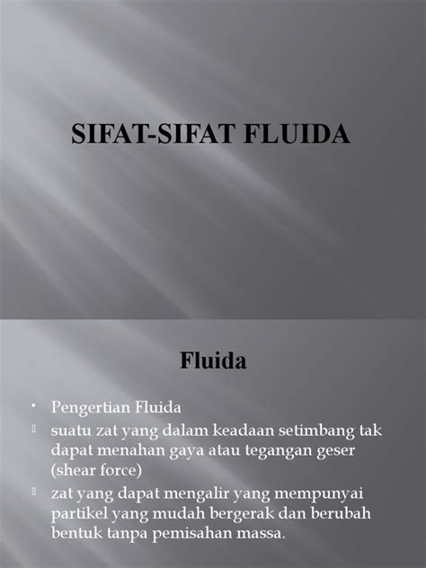 Sifat Sifat Fluida Pdf