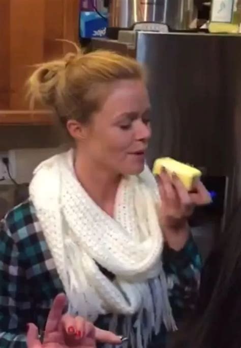 Woman Swallows A Whole Slab Of Butter In One Go As She Performs Gag Worthy Party Trick For Pals