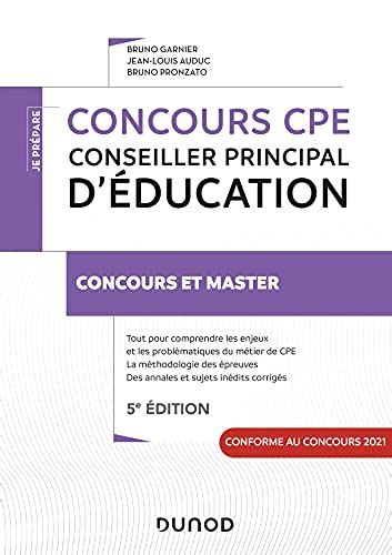 Concours Cpe Conseiller Principal D Ducation E D Tout En Un