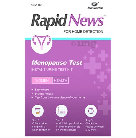 Rapid News Menopause Home Detection Test Kit Buy Box Of Test Kits