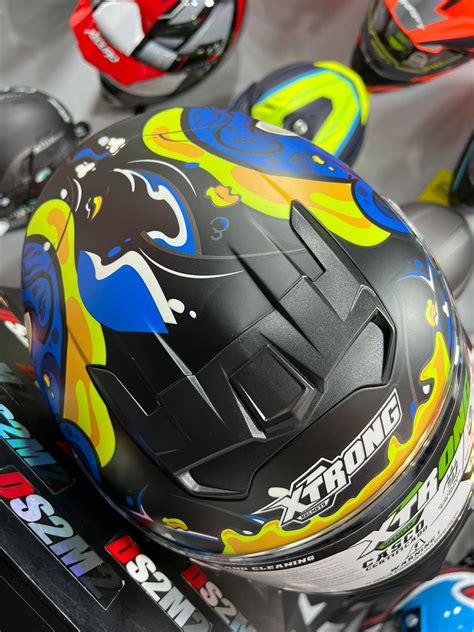 Casco Xtrong M Zombie Twins Azul Ds M Cascos Y Accesorios